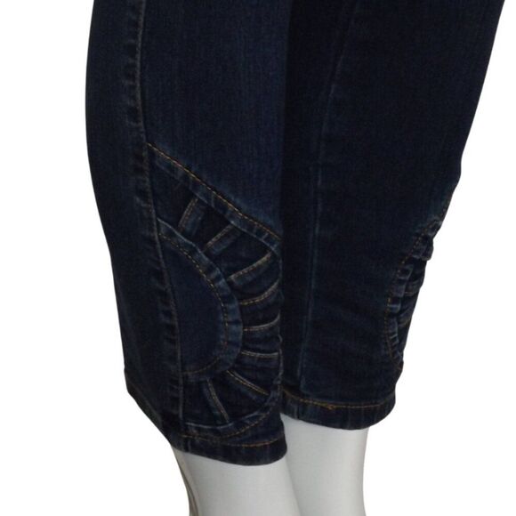 SCORPIO JEANS Jumpsuit, Jr 3, Cap sleeve, Skinny, Button top, Embellished cuffs, - Picture 5 of 9